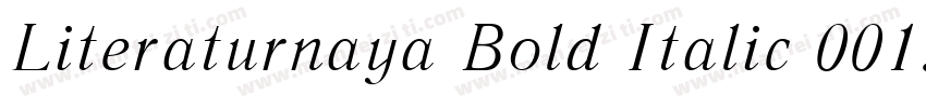 Literaturnaya Bold Italic 001.001字体转换